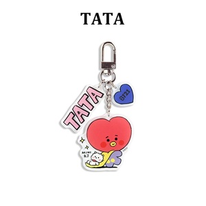 Portachiavi in acrilico personalizzato con stampa fronte-retro di personaggi <span class=keywords><strong>anime</strong></span> <span class=keywords><strong>kawaii</strong></span> BT21 BTS, portachiavi coreano per borsa o auto, per fan. - Product Image 3