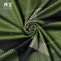 M90S Swedish Woodland Camouflage Mesh 120gsm Tissu en maille antistatique imprimé en polyester léger pour écharpe de masque facial tactique
