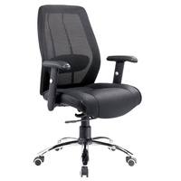 Chaise de patron ergonomique multifonctionnelle à dossier haut, réglable et pivotante, chaise d'ordinateur de bureau avec tissu en maille