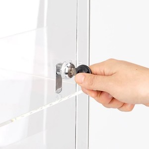 Supports d'affichage en acrylique transparent, armoire en acrylique avec 2 étagères, protégez vos produits - Product Image 3