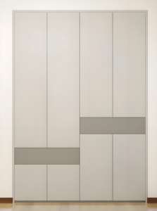 Armario de dormitorio personalizado moderno por puerta de madera maciza de fábrica portátil y ajustable para uso en muebles para el hogar - Product Image 5