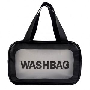OEM Custom Portable Frosted PVC Toiletry Cosmetic <b>Bag</b> Waterproof <b>Transparent</b> <b>Makeup</b> <b>Bag</b> - Product Image 3