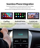 Autoradio Android 13 avec système Android, 8 cœurs, 8 Go de RAM + 128 Go de ROM, lecteur multimédia, navigation, CarPlay sans fil, GPS, FM
