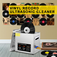 Nettoyeurs à ultrasons industriels 180W 40KHZ 6.5L nettoyeur de disque vinyle Machine de nettoyage à ultrasons haute puissance