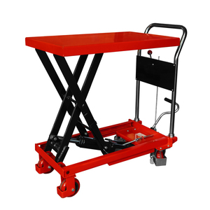 High Quality Portable Hydraulic Manual Lift Table Truck 1000KG Mobile <b>Mini</b> <b>Hand</b> Lifter Adjustable Woodwork Scissor - Product Image 1