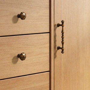 French Style Zinc Alloy <b>Cabinet</b> Handles Bar Shape Durable Furniture Hardware Drawer Door <b>Knobs</b> Vintage Design - Product Image 3