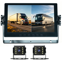 Moniteur de voiture ZYX 9 pouces 2 canaux AHD DVR avec 2 caméras, vision nocturne, caméra de recul pour véhicule, moniteur de voiture avec double écran DC12-24V