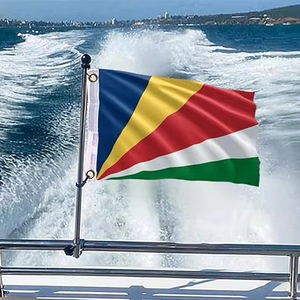 Drapeau bateau des <span class=keywords><strong>Seychelles</strong></span> double face aux couleurs vives avec 2 œillets en laiton à l'extérieur - Product Image 1