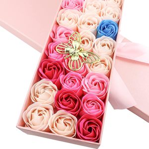Coffret Cadeau de Mariage Romantique Fait Main avec Pétales Décoratifs – Grand Coffret de Savons Roses en Forme de Fleurs pour le Bain – Vente en Gros - Product Image 3