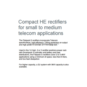 Rectificadores Eltek 241122.105 53,5 VDC Flatpack S 48V Rectificadores compactos HE para aplicaciones <span class=keywords><strong>de</strong></span> telecomunicaciones pequeñas y medianas 48/1000 HE - Product Image 5