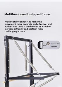 Appareil de <span class=keywords><strong>Pilates</strong></span> Reformer portable et pliable en alliage d'aluminium pour entraînement de yoga et de gym à domicile, avec application - Product Image 3