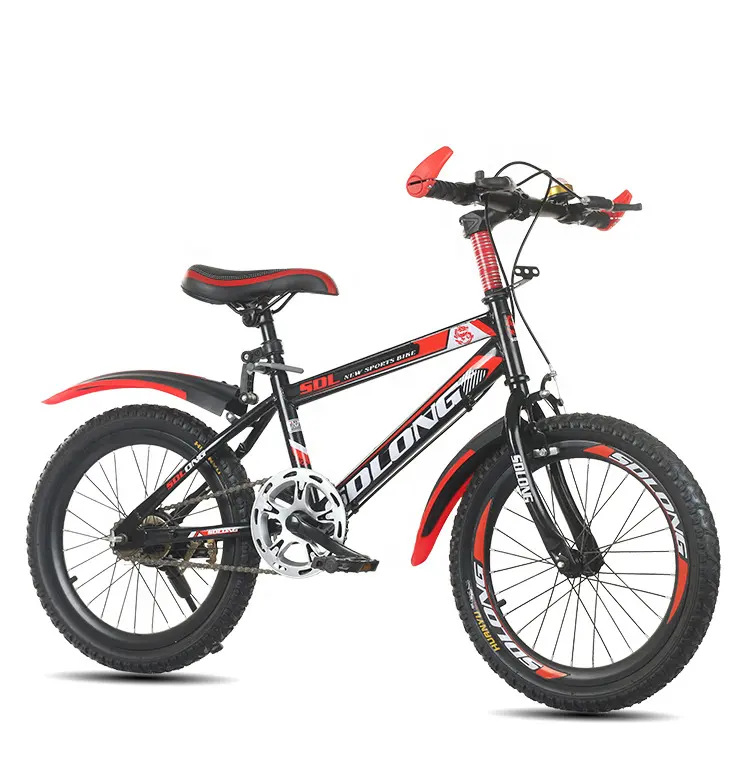 Unternehmen Export besten Preis Kinder Sport Fahrrad zum Verkauf 18/Zoll Kinder Fahrrad Stahlrahmen Geschwindigkeit variabel blau rot