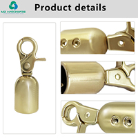 MZhardware Professionnel 52mm Vente en gros Mousqueton pivotant en alliage de zinc avec embout à pompon métallique pour sangle de sac