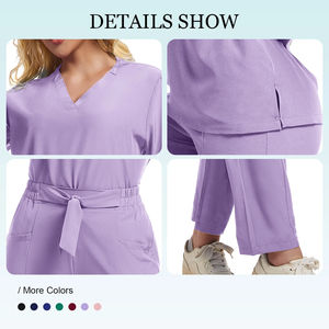 ชุดยูนิฟอร์มทางการแพทย์สำหรับผู้หญิงชุดยูนิฟอร์มผ่าตัดโรงพยาบาลพยาบาลคอวีสำหรับผู้หญิงแฟชั่นใหม่ปรับแต่งแบรนด์ได้ - Product Image 4