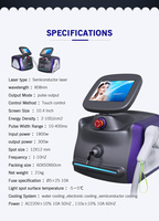 Mesin Penghilang Bulu Laser Diode 808 Daya Tinggi Sistem Pendingin Air Elektronik Garansi 2 Tahun Penggunaan di Rumah