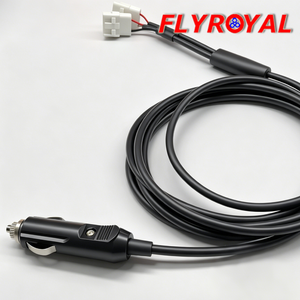 Aangepaste 18AWG 10A auto-sigarettenaanstekerplug naar kabelboom met aansluitklemmen, noodladerkabel voor voertuigen - Product Image 2