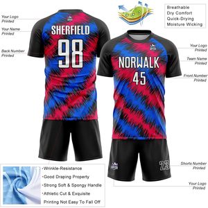 Maillot de football personnalisé avec nom et numéro, ensemble uniforme sublimé anti-humidité pour adultes et jeunes, tailles XXS-5XL - Product Image 3