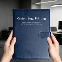 Carpeta de Presentación de Cuero PU A4 con Logotipo Personalizado, Carpeta de Documentos A4 de Alta Calidad con Portaplumas