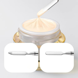 Brocha Plana Profesional de Acero Inoxidable para Base de Maquillaje, Herramienta de Mezcla, Brocha de Plástico para Cosméticos y Belleza - Product Image 5