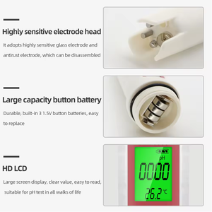 Testeur de compteur d'eau 4 en 1 à dents bleues, instrument d'enquête sur l'eau, stylo de test de température <span class=keywords><strong>PH</strong></span> TDS EC avec rétro-éclairage - Product Image 4