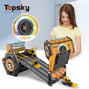 Mini voitures de course multifonctionnelles Nouveau camion à <span class=keywords><strong>catapulte</strong></span> pliable portable avec piste en alliage de plastique Boîte amusante Jouet de camion pour enfants - Product Image 4