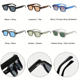 Gafas de Sol Cuadradas Retro de Moda 2025 con Logotipo Personalizado, Montura Pequeña, Estilo Punk, Protección UV400 para Hombre y Mujer - Product Image 6