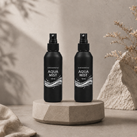 Botella de Spray de Plástico HDPE Vacía de 150 ml, Ecológica, Recargable, Negra Mate, Atomizador de Niebla Fina para Tónico Facial y Cuidado Corporal