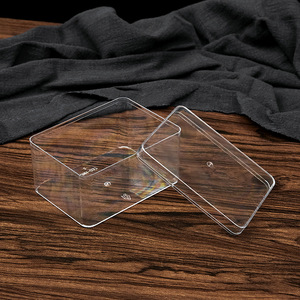 Boîte de rangement rectangulaire en plastique transparent avec couvercle, anti-poussière, pour biscuits, desserts, collations, cadeaux, présentoir de bureau - Product Image 4