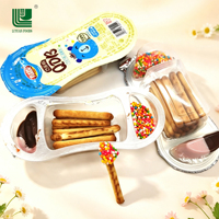 Direct usine OEM 3-en-1 : Bâtonnets de biscuits à tremper dans la sauce au chocolat sucré et les pépites, certifié ISO9001 Halal HACCP, collation pour enfants