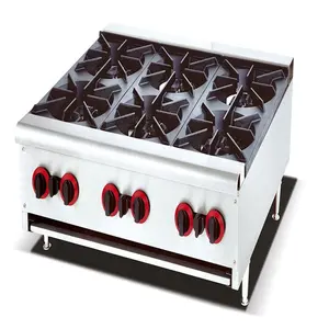 Restaurant Apparatuur Met 6 Fornuis Gasbrander Roestvrij Staal Kooktoestel Gasfornuis Met Oven Machine