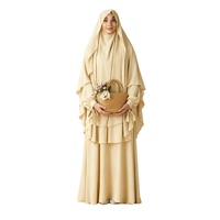 Ensemble 2 pièces Abaya de prière en mousseline personnalisée pour femme, vêtements musulmans grande taille, collection printemps, tradition Ramadan Aïd, vente en gros