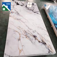 Panneau mural UV haute brillance en PVC à grain de marbre 1,22x2,44m pour villas et hôtels, vente en gros directe usine