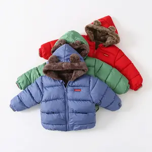 Ragazzo di velluto di cotone imbottito cappotto di inverno dei bambini di usura di spessore a doppia faccia rivestimento del bambino abbigliamento per bambini