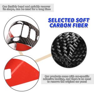 Accessori <span class=keywords><strong>interni</strong></span> per auto in fibra di carbonio morbido kit adesivi decorativi per 2016 - 2019 <span class=keywords><strong>Honda</strong></span> Civic - Product Image 4