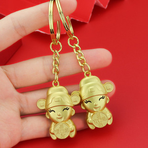 Porte-clés créatif Danse du Lion, breloque de voiture pour <span class=keywords><strong>homme</strong></span> élégant avec cadenas de la paix rotatif, pendentif personnalisé tête de lion porte-bonheur Danse du Lion - Product Image 2