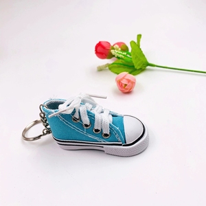 Llavero de zapatilla de lona en miniatura 3D, llavero de zapatilla deportiva pequeña de lona - Product Image 6