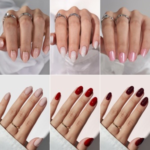 BTArtbox – Lot de faux ongles de style français, courts, carrés, en gel souple, faits à la main, design 3D, en gros, à presser, en gel - Product Image 5