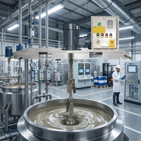 Mélangeur en acier inoxydable de 1000 L pour applications cosmétiques et chimiques, agitateur de liquides électrique, vente directe d'usine