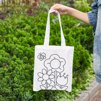 Sac fourre-tout en toile de coton réutilisable écologique Mini sac à provisions Graffiti bricolage avec impression de logo personnalisé pour les fêtes d'enfants Goodies