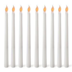 10.8" <b>LED</b> Electronic Candle <b>Lights</b> with 3D Wick <b>Battery</b> <b>Operated</b> Flickering Tall Candlesticks Christmas Home Wedding - Product Image 1