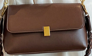 Borsa a Tracolla da <span class=keywords><strong>Donna</strong></span> alla Moda, Taglia Media, in PU, con Chiusura Decorativa, Fodera in Poliestere, Cinghia Decorata, per Uso Quotidiano - Product Image 5