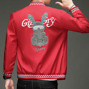Manteau pour hommes brodé avec logo personnalisé en automne et en hiver veste nationale uniforme de baseball brodé tendance jeunesse manteau décontracté - Product Image 4