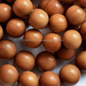 Perles de Mala Japamala de haute qualité en bois de santal, perles lâches premium faites à la main, écologiques, d'Inde du Sud pour la fabrication de bijoux - Product Image 1