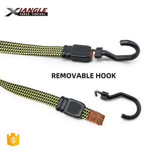 2pk 18mm Flat Adjustable Length Rubber Luggage Rope <strong>Bungee</strong> <strong>Cords</strong> with Hooks <strong>Bungee</strong> - Product Image 4