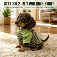 Vêtements pour Teckel Printemps Automne – Sweat-shirt rayé à deux pattes pour animaux de compagnie – Tenue chaude pour petits chiens – Pinscher miniature – Vente en gros