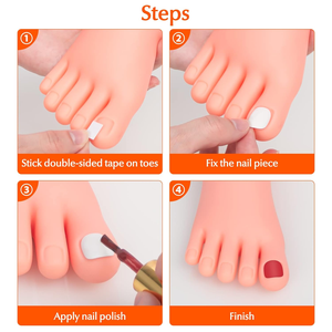 Modelo de práctica de manicura de un solo pie, entrenamiento de pedicura izquierdo y derecho realista, pantalla de entrenamiento de arte para pies, pie de silicona - Product Image 4