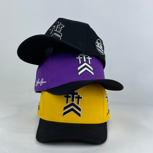 قبعة صيفية خارجية غير قابلة للبهتان للربيع والخريف بتصميم ريترو فاخر أصلي من الدنيم أكسفورد بنقشة دوبي بخمسة ألواح مطرزة يدويًا 100% - Product Image 1