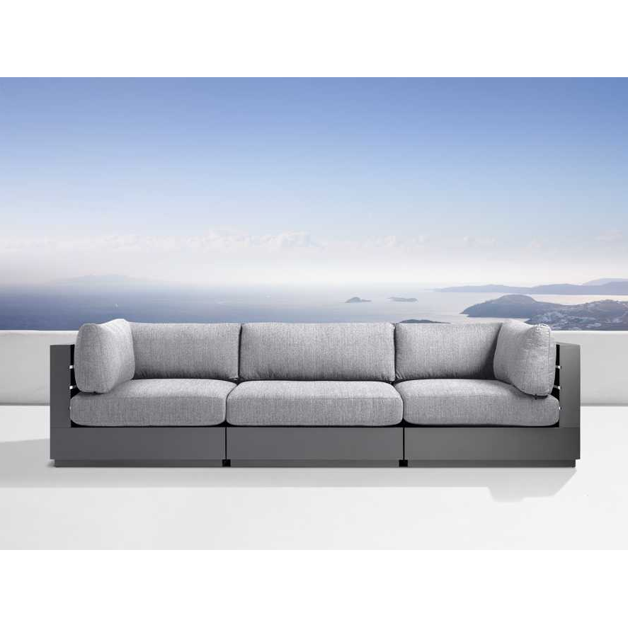 Garden patio set furniture new classic all weather waterproof metal aluminum outdoor 3 seater sofa