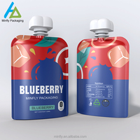 Minfly – impression numérique de boisson en plastique, jus de fruits comestibles, boisson debout, bec liquide, recharge, sachet alimentaire pour bébé