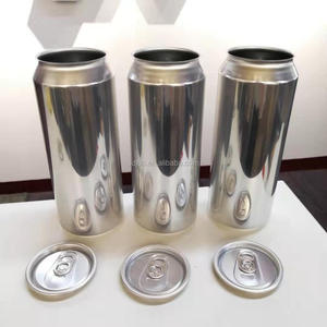 2 cái có thể nhà sản xuất bán buôn custom16oz bia nước giải khát mềm uống lon nhôm Rỗng Đồng bằng kim loại lon 473ml với nắp - Product Image 2